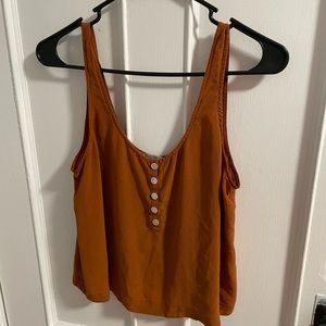 Everlane Silk Henley Tank Top